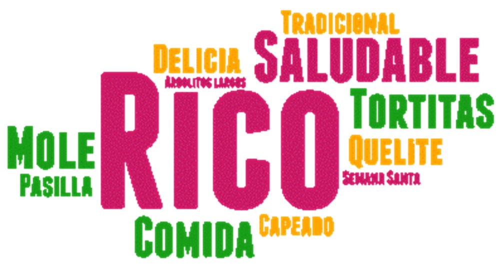 Atributos que destacan en la nube de palabras generada.