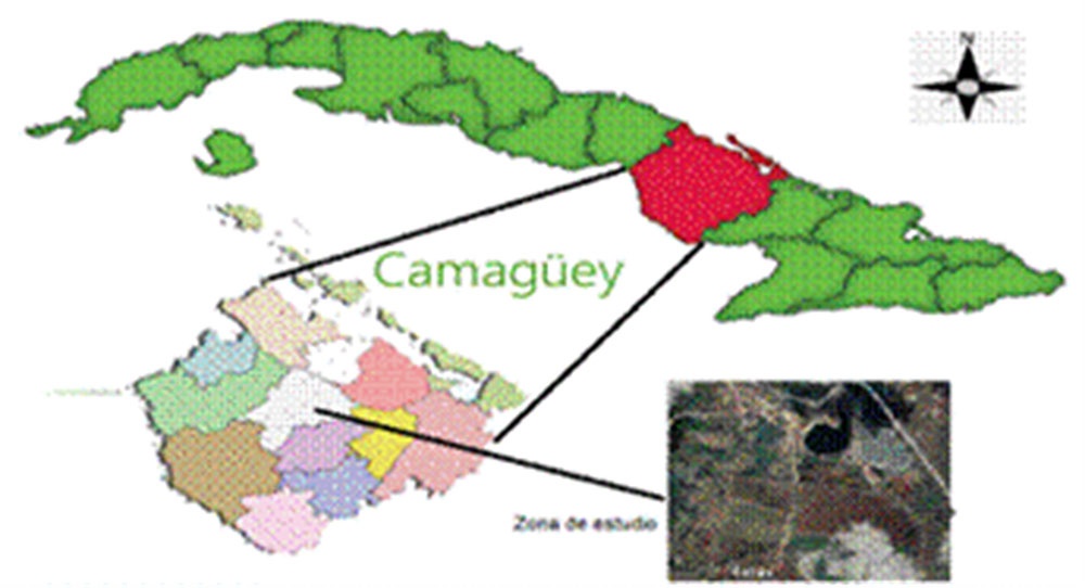 Imagen satelital de la unidad objeto de estudio UBPC “Victoria II”