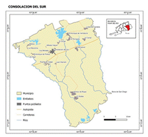 Mapa del municipio Consolación del Sur.